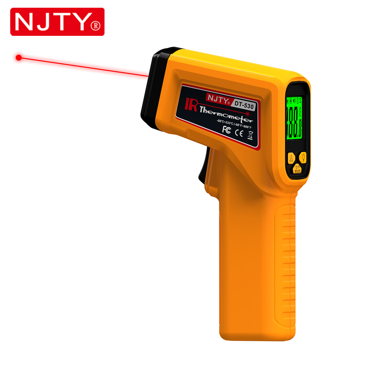 Industrial Infrared Laser - NJTY Termómetro infrarrojo Láser Pistola de