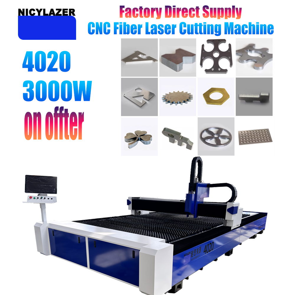 Industrial Fiber Laser Cutting Machine - NICYLAZER CNC 3000W 4020 Máquina de