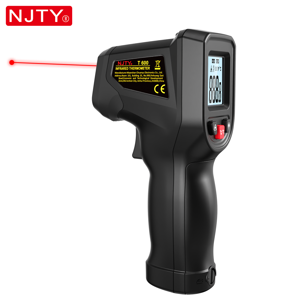 Industrial Infrared Laser - NJTY T600 Pistola Termómetro Infrarrojo Sin