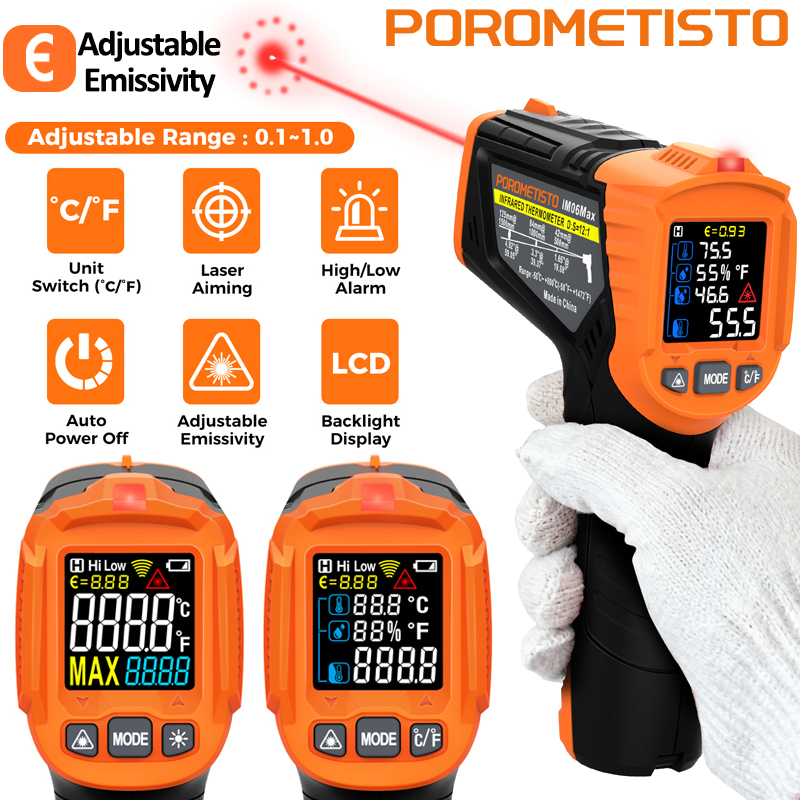 Industrial Infrared Laser - Termómetro Infrarrojo -50~380C, Termómetro Digital Profesional