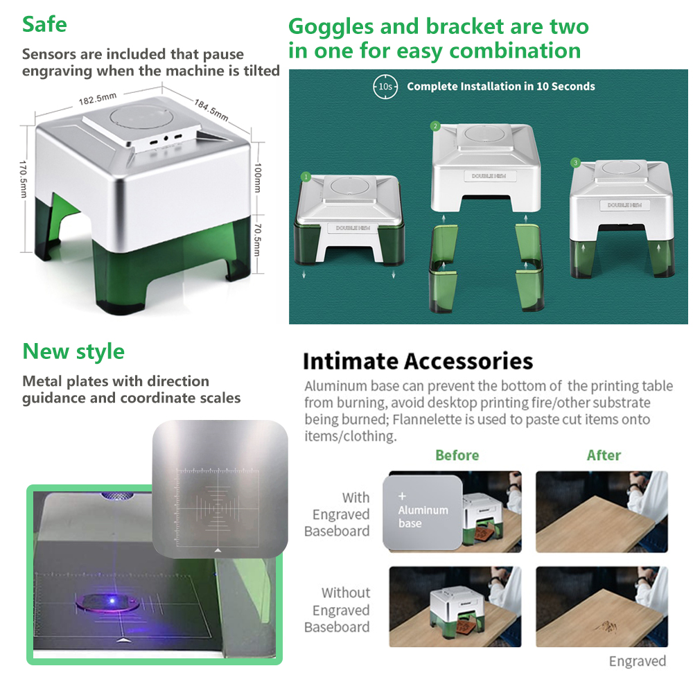 Mini Grabador Láser de 3W, Imp - Industrial Handheld Laser Engraver reseña y precio