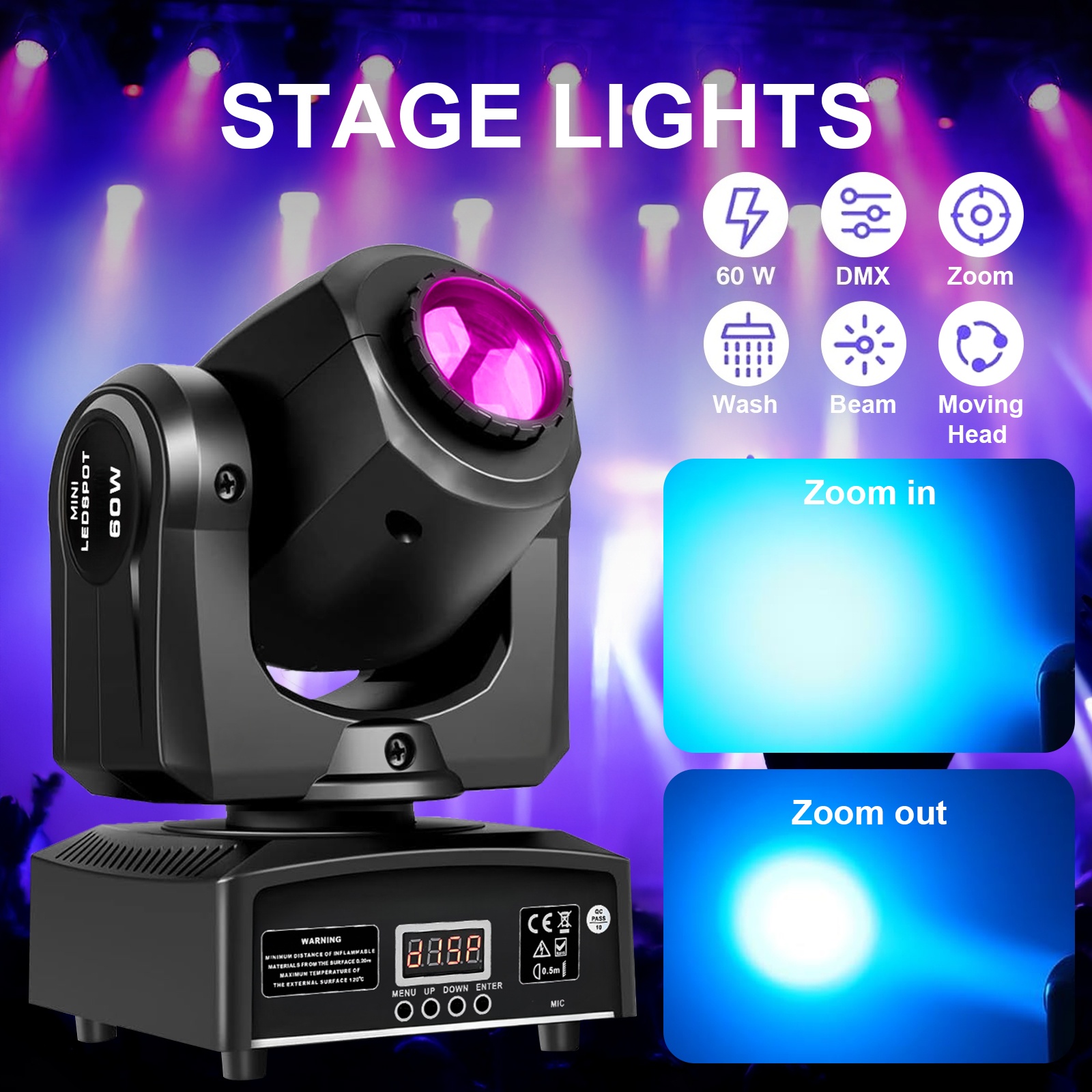 2 uds 60W Mini Led Dmx Gobo fo - Laser Power Supply 60W reseña y precio