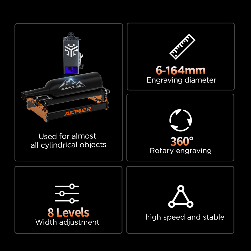 Rodillo giratorio láser ACMER  - Fiber Laser Cutting Machine reseña y precio