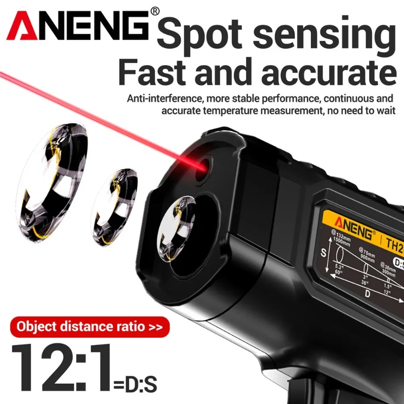 ANENG TH202 Termómetros indust - Industrial Infrared Laser reseña y precio
