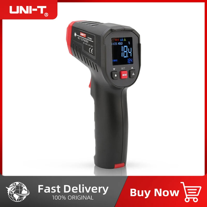 Termómetro Digital UNI-T, medi - Industrial Infrared Laser reseña y precio