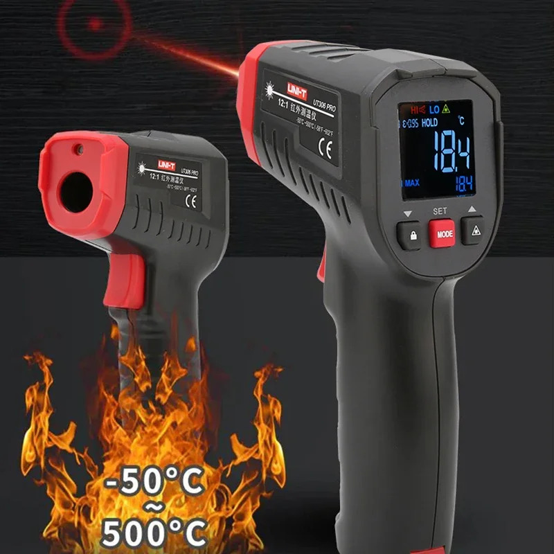 Termómetro Digital UNI-T, medi - Industrial Infrared Laser reseña y precio